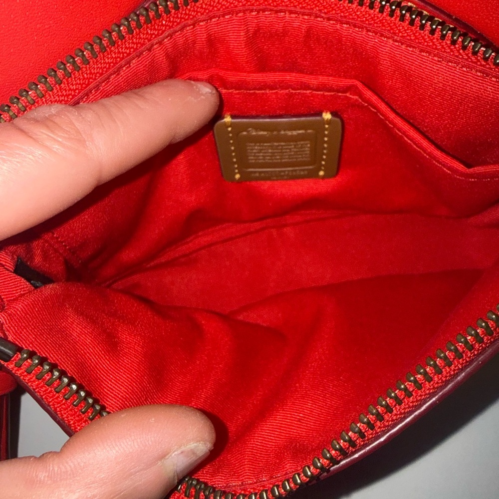 Coach Red Mickey Mouse Wristlet (Authentic) - Picture 8 of 9